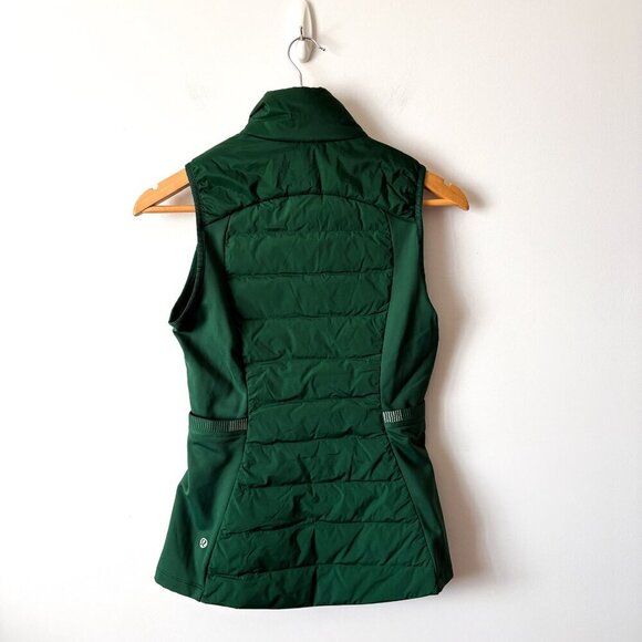 Lululemon Down for It All Vest Everglade Green Size 4 - Picture 6 of 7
